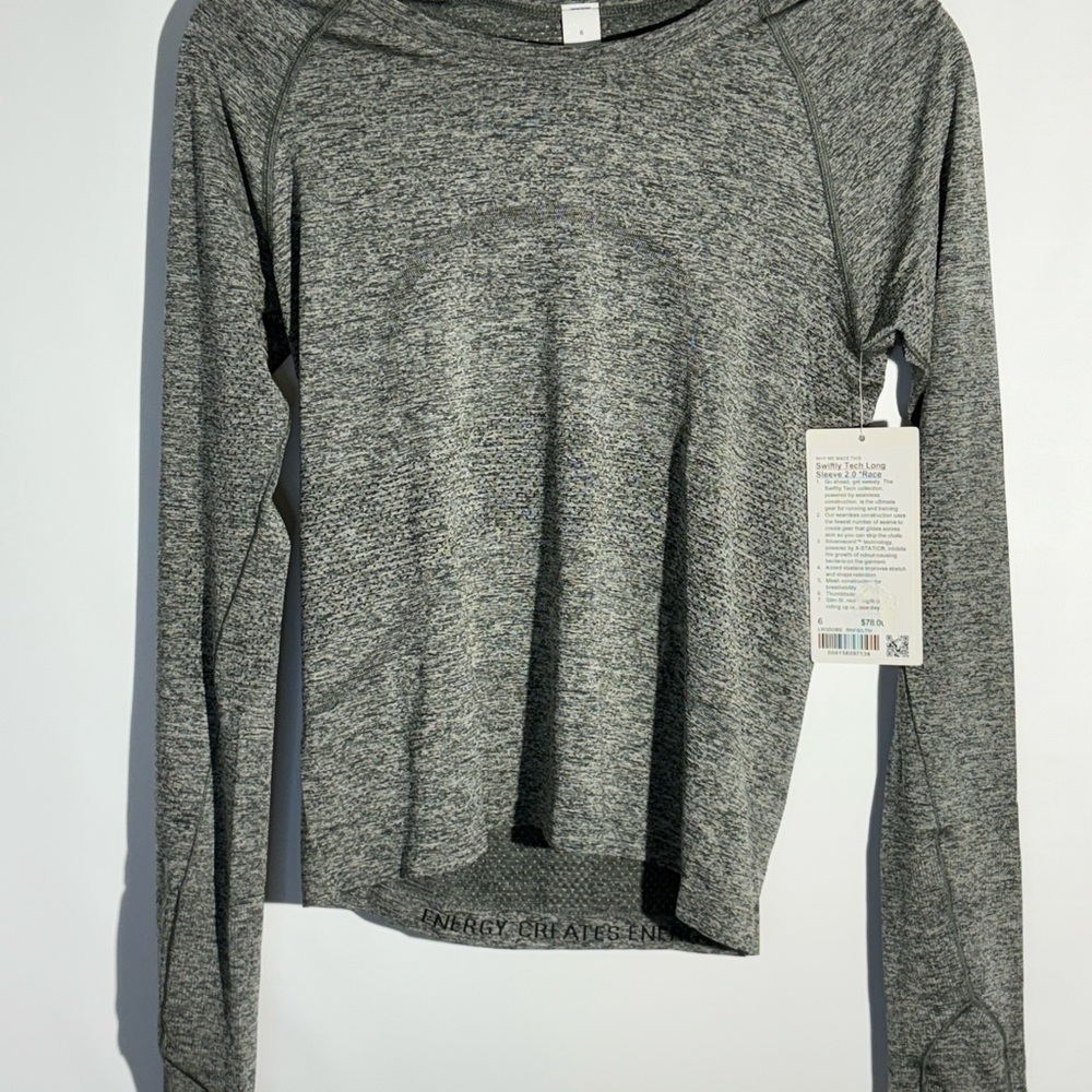 NWT lululemon swiftly tech long sleeve 2.0 *Race RNFG size 6